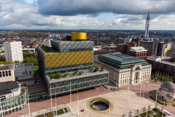 Broad Street Birmingham by Drone-1