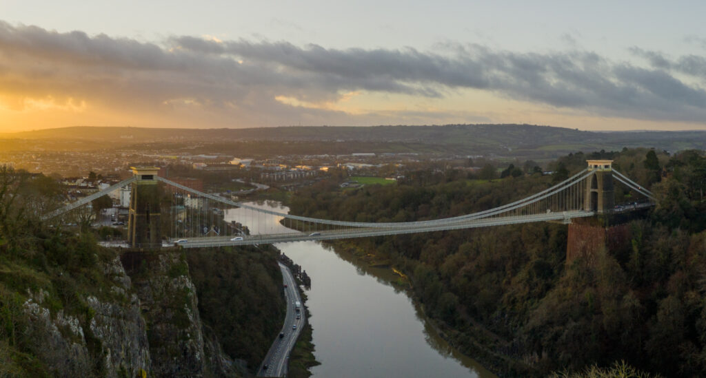 Drone photograph of Clifton Suspension Bridge-1