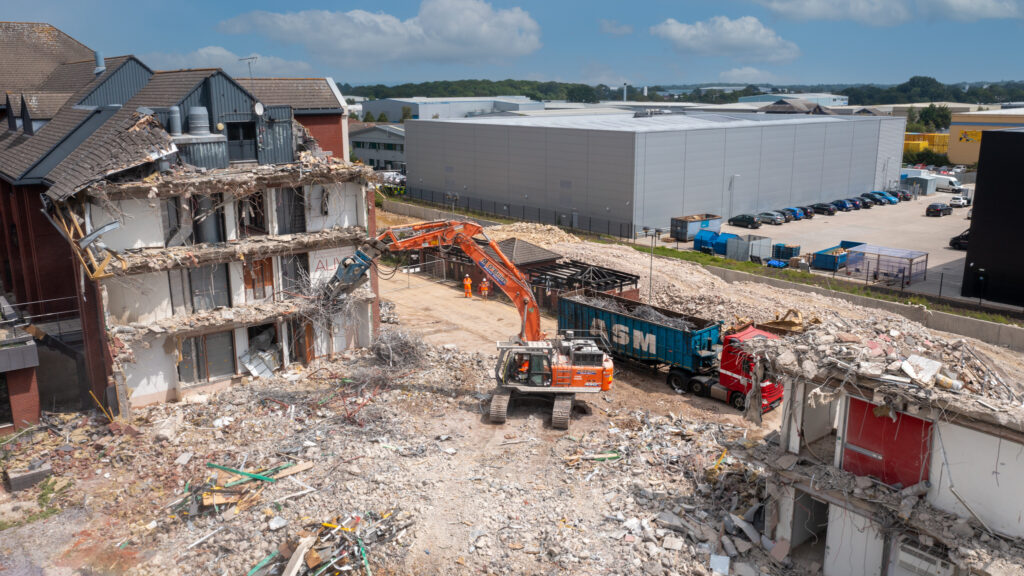 Gatwick drone photograph - Building deconstruction-8