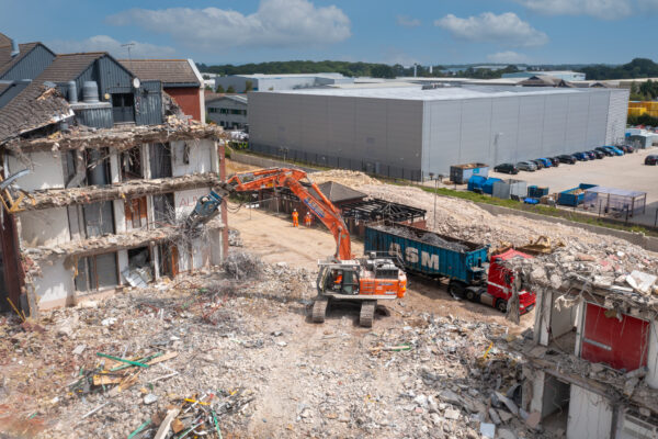 Gatwick drone photograph - Building deconstruction-8